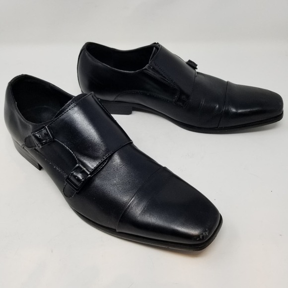 REACTION Kenneth Cole Black Leather Men's Dress Shoes Style 20724 Size 11 - Picture 4 of 12